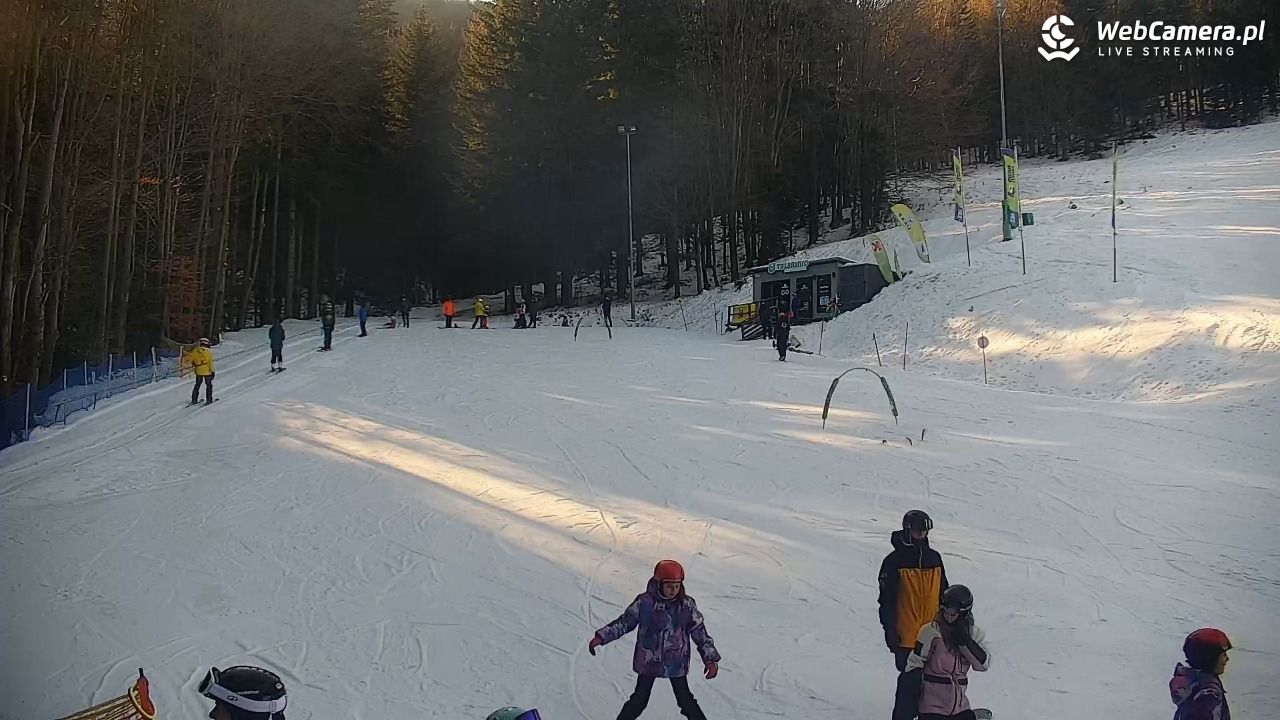 Rzyki - widok na dolny stok i orczyk w Czarnym Groniu - 19 styczeń 2026, 11:50