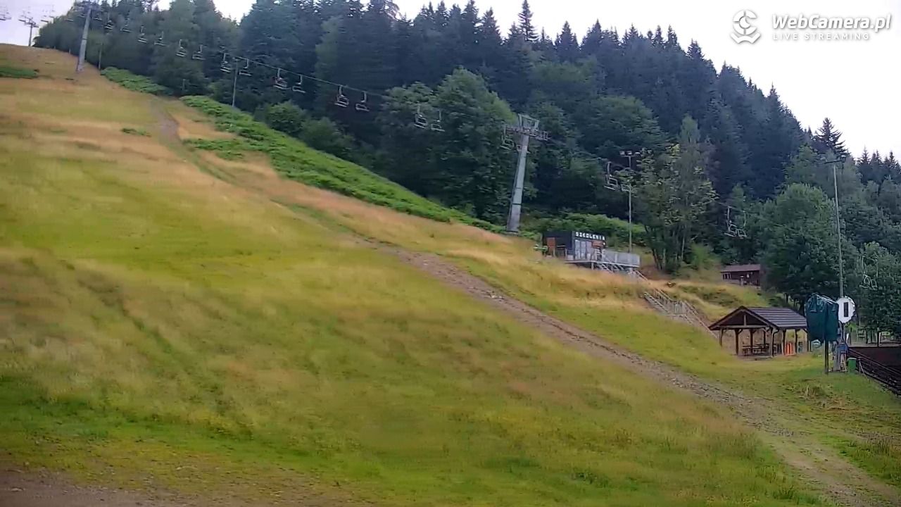 Rzyki - widok na dolny stok i orczyk w Czarnym Groniu - 19 lipiec 2026, 16:46