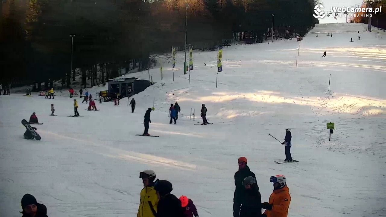 Rzyki - widok na dolny stok i orczyk w Czarnym Groniu - 17 styczeń 2026, 11:43