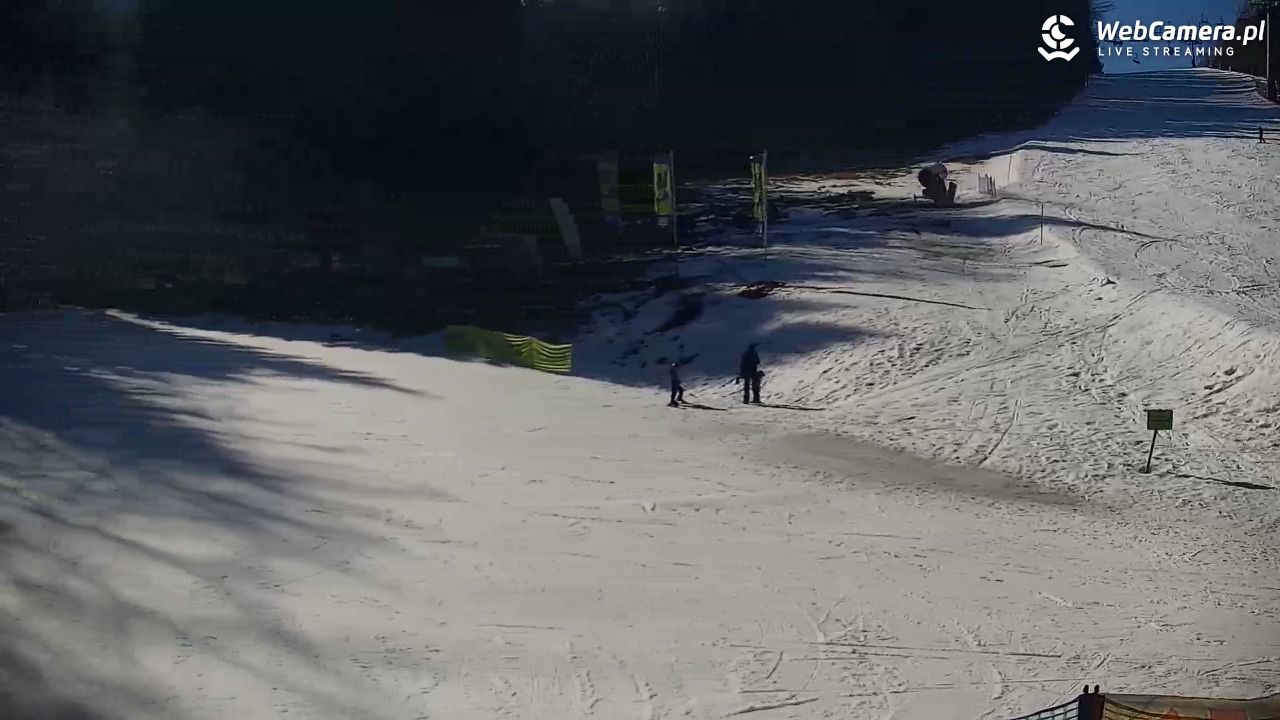 Rzyki - widok na dolny stok i orczyk w Czarnym Groniu - 07 marzec 2026, 12:15