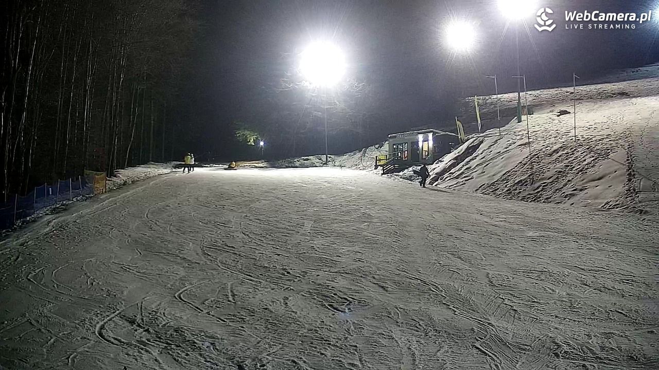 Rzyki - widok na dolny stok i orczyk w Czarnym Groniu - 06 grudzień 2025, 17:27