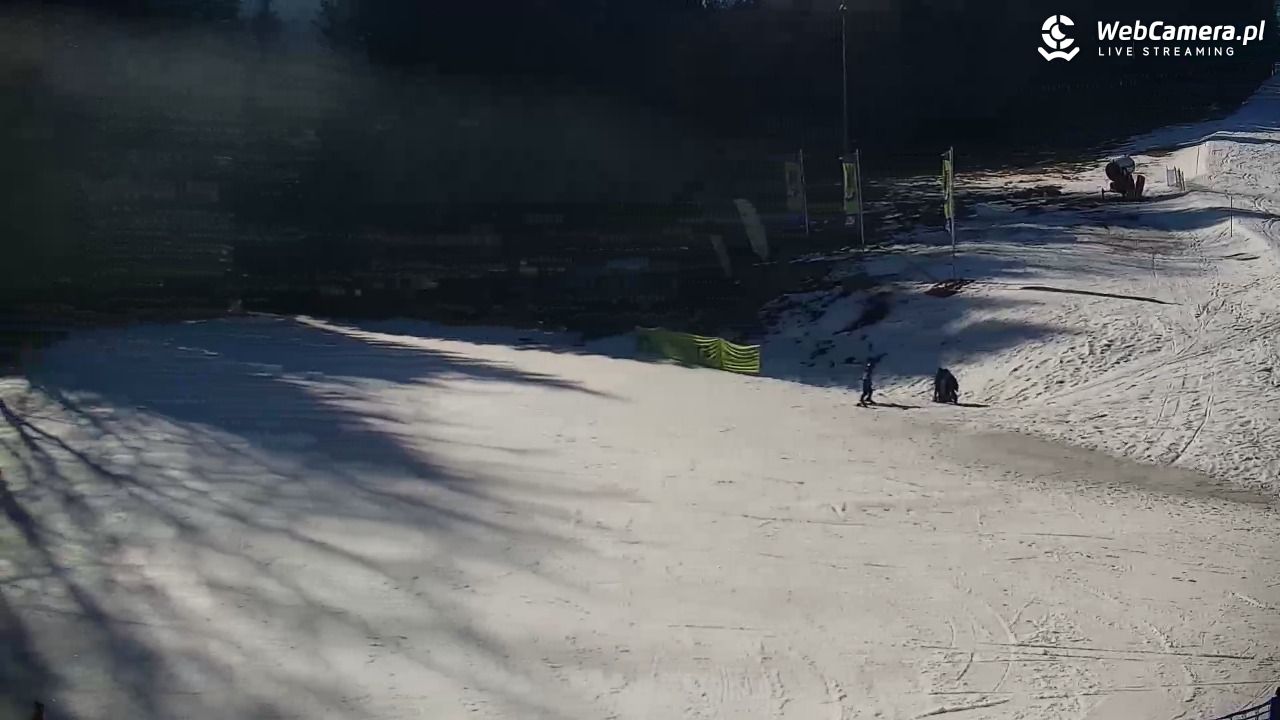 Rzyki - widok na dolny stok i orczyk w Czarnym Groniu - 07 marzec 2026, 12:15