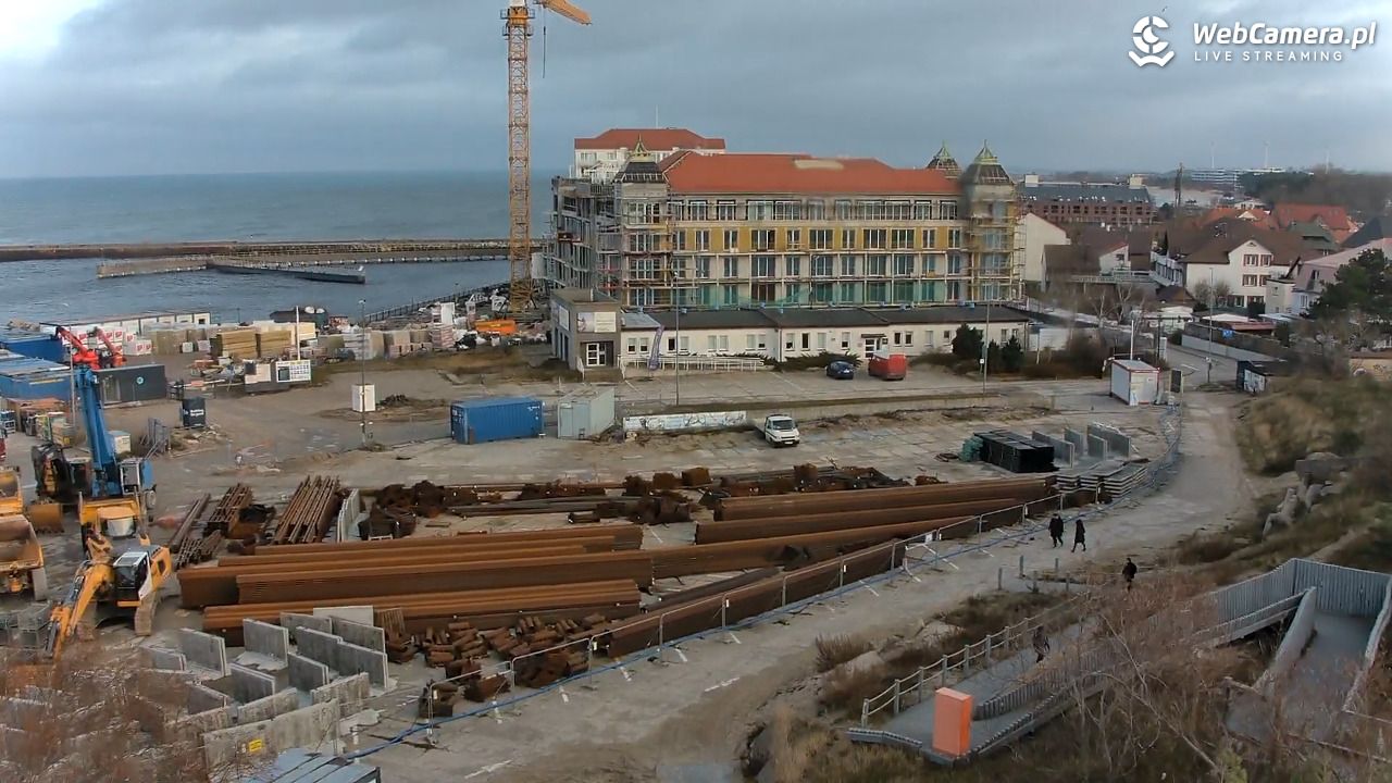 DARŁOWO - widok na plażę - 14 grudzień 2025, 10:20