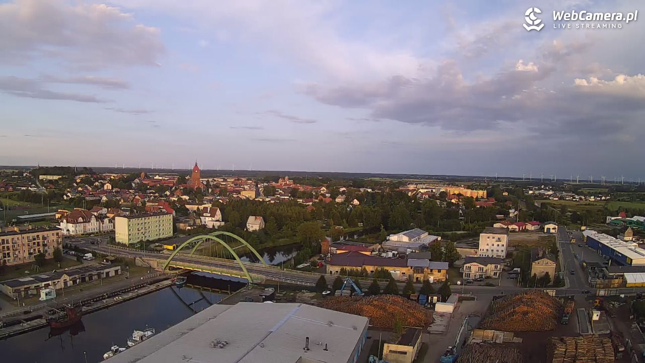 Darłowo - widok na miasto panorama - 26 czerwiec 2025, 20:40