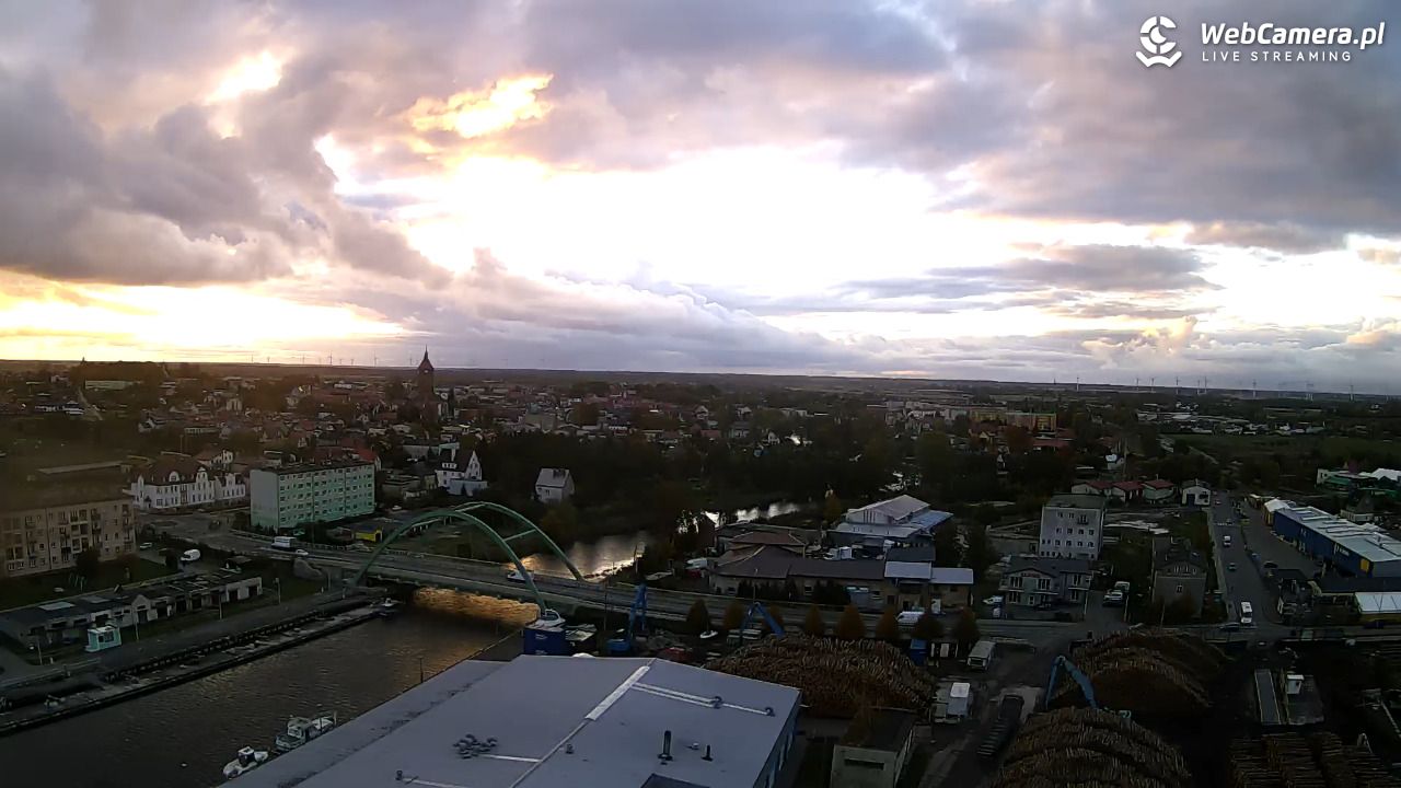 Darłowo - widok na miasto panorama - 17 październik 2025, 07:48