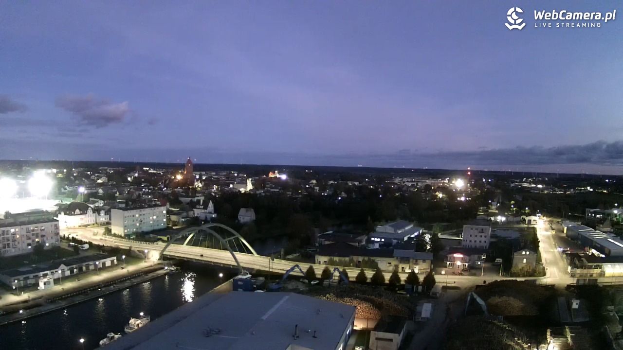Darłowo - widok na miasto panorama - 13 październik 2025, 18:40