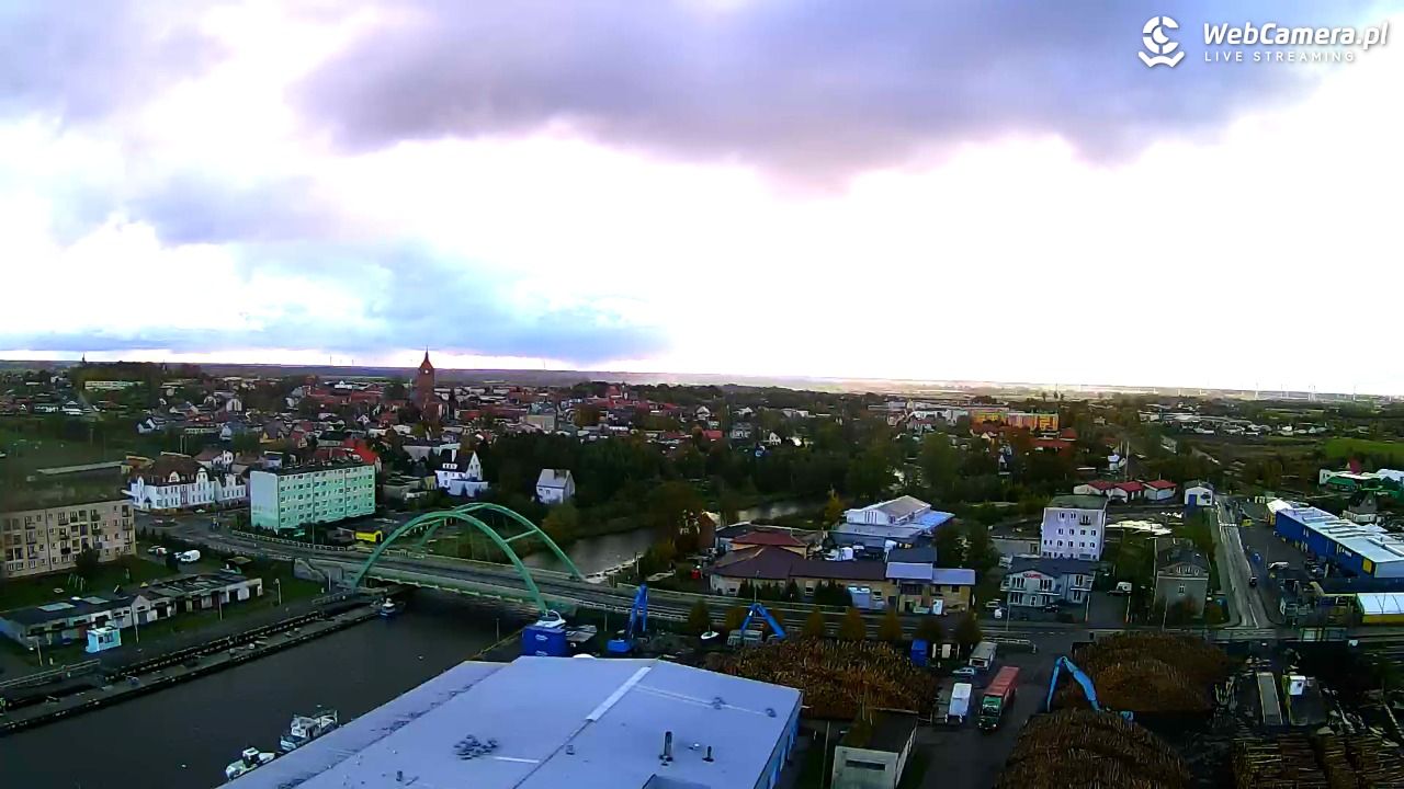 Darłowo - widok na miasto panorama - 18 październik 2025, 08:43