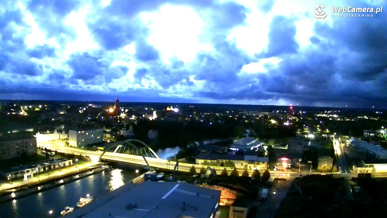 Darłowo - widok na miasto panorama - 18 październik 2025, 06:46