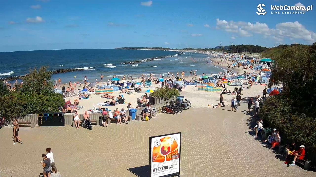 DARŁOWO - widok na plażę wschodnią - 12 sierpień 2026, 13:07
