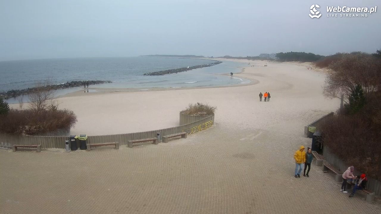 DARŁOWO - widok na plażę wschodnią - 15 marzec 2026, 13:04