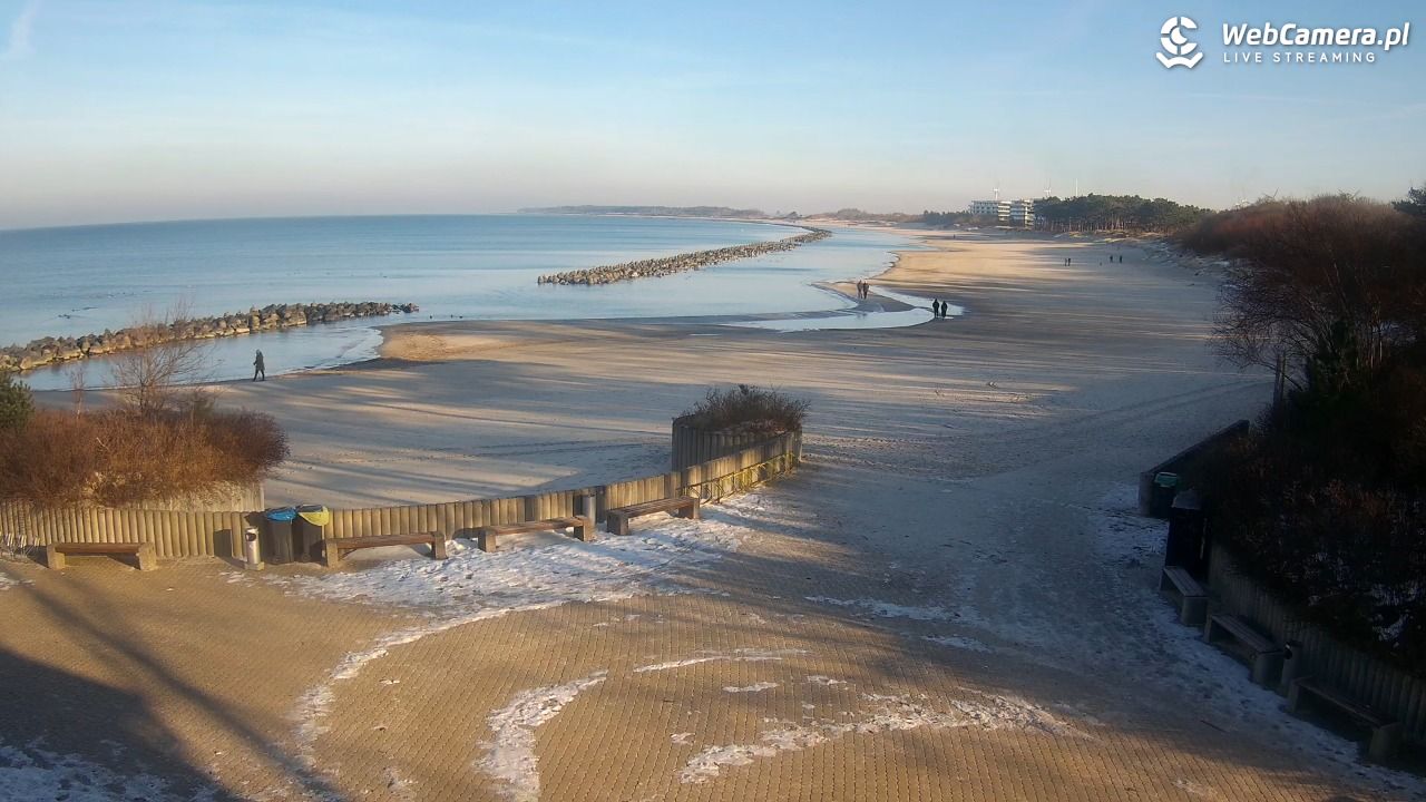 DARŁOWO - widok na plażę wschodnią - 18 styczeń 2026, 11:07