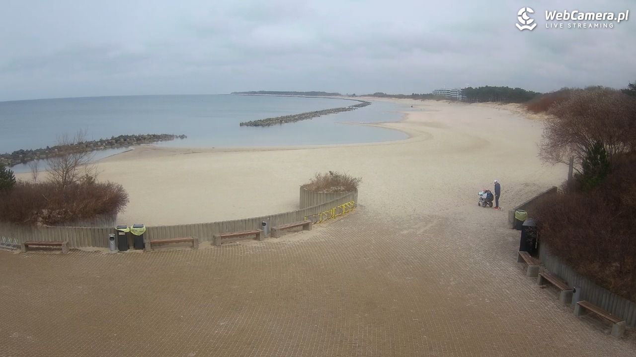 DARŁOWO - widok na plażę wschodnią - 16 marzec 2026, 12:42