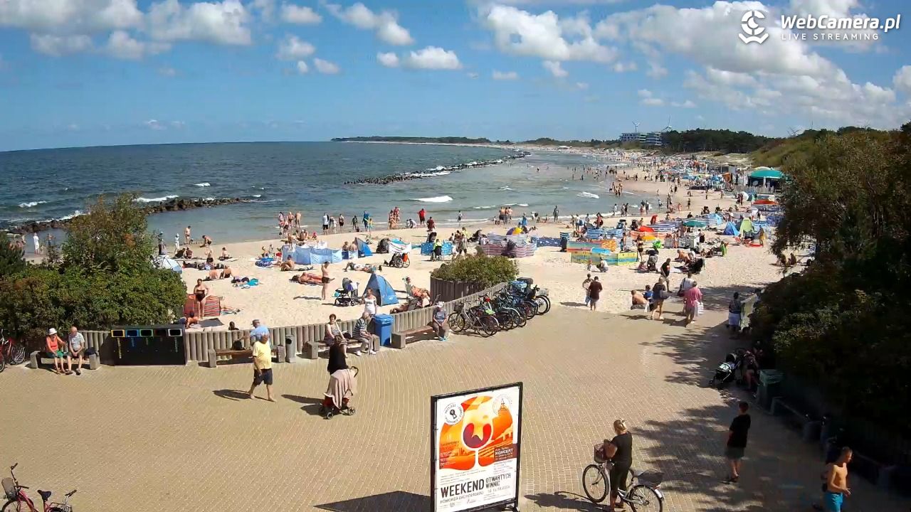 DARŁOWO - widok na plażę wschodnią - 12 sierpień 2026, 11:40