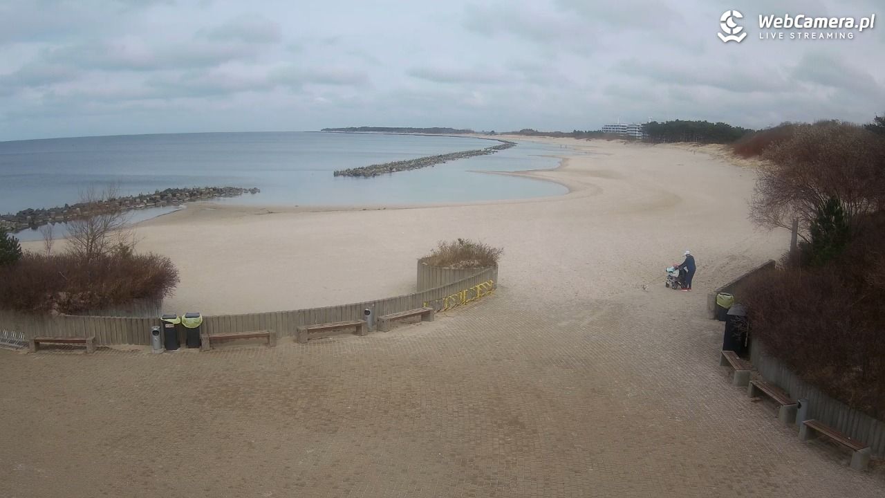 DARŁOWO - widok na plażę wschodnią - 16 marzec 2026, 13:10
