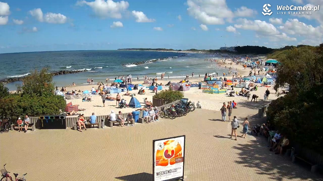 DARŁOWO - widok na plażę wschodnią - 12 sierpień 2026, 11:55