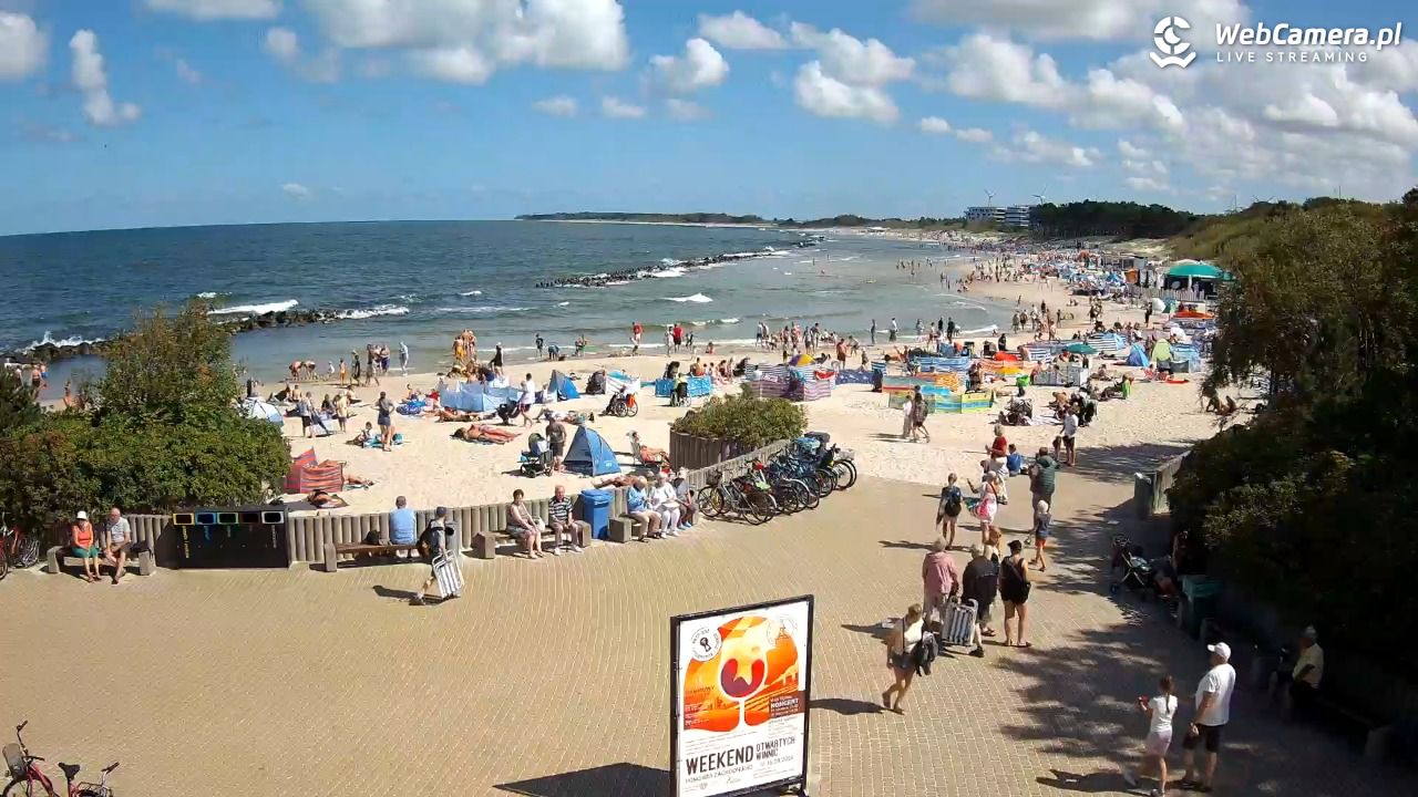 DARŁOWO - widok na plażę wschodnią - 12 sierpień 2026, 11:45