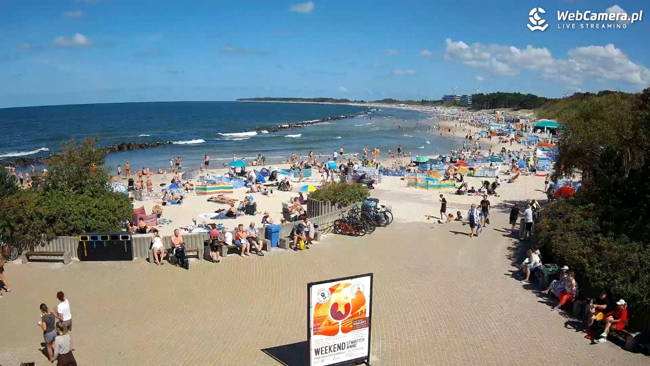 DARŁOWO - widok na plażę wschodnią - 12 sierpień 2026, 13:07
