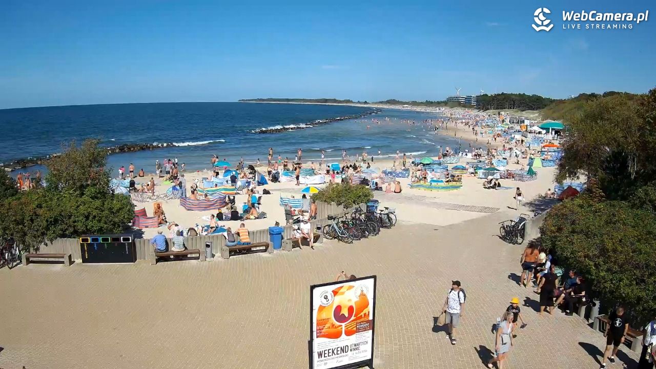 DARŁOWO - widok na plażę wschodnią - 12 sierpień 2026, 14:50