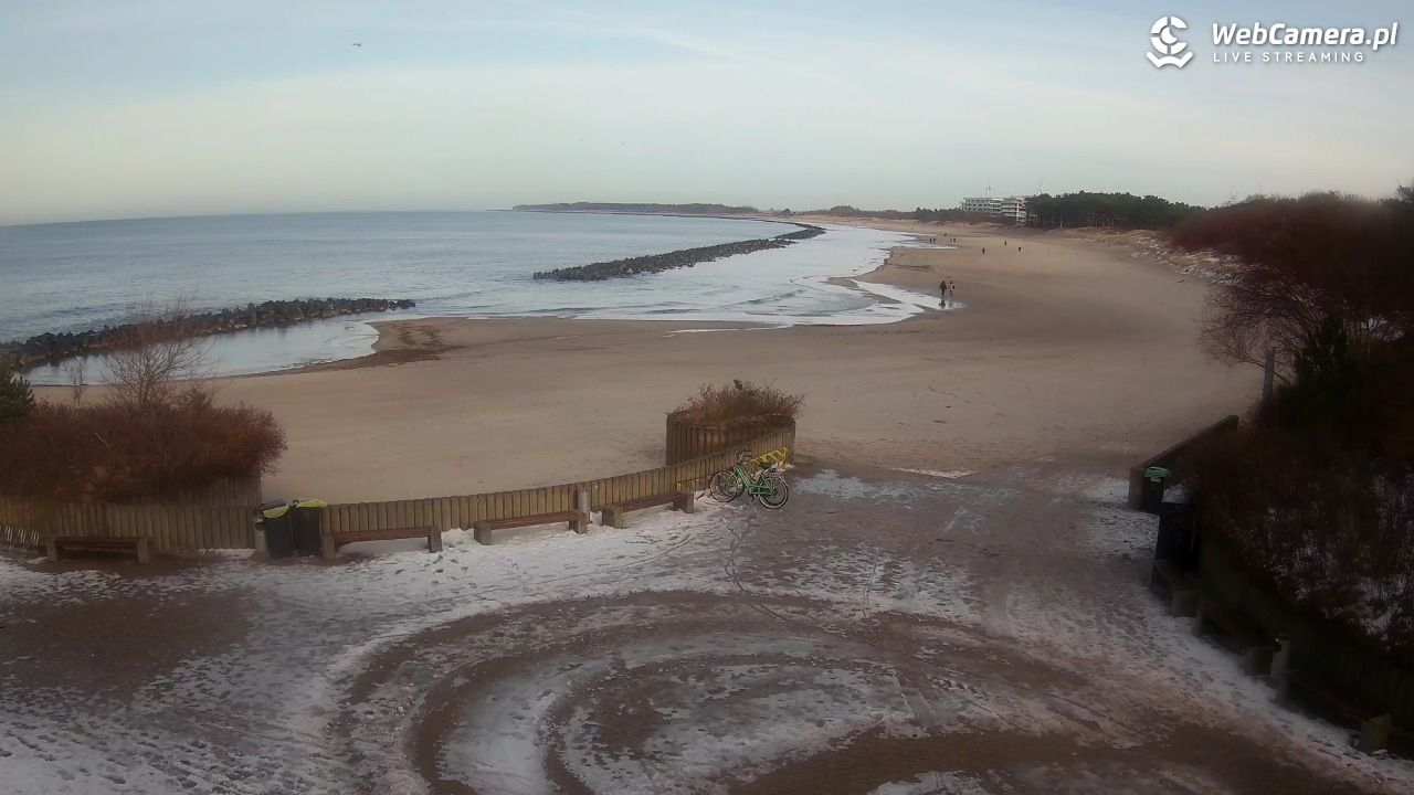 DARŁOWO - widok na plażę wschodnią - 15 styczeń 2026, 12:45