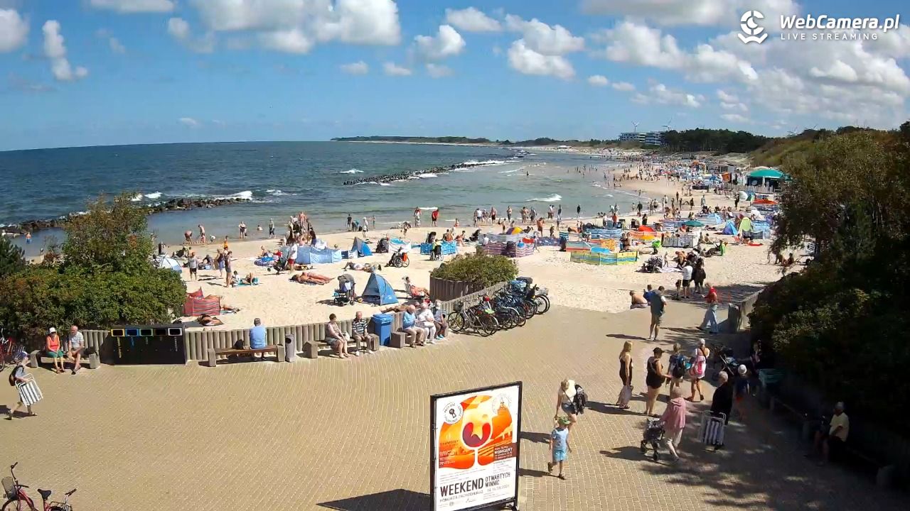 DARŁOWO - widok na plażę wschodnią - 12 sierpień 2026, 11:45