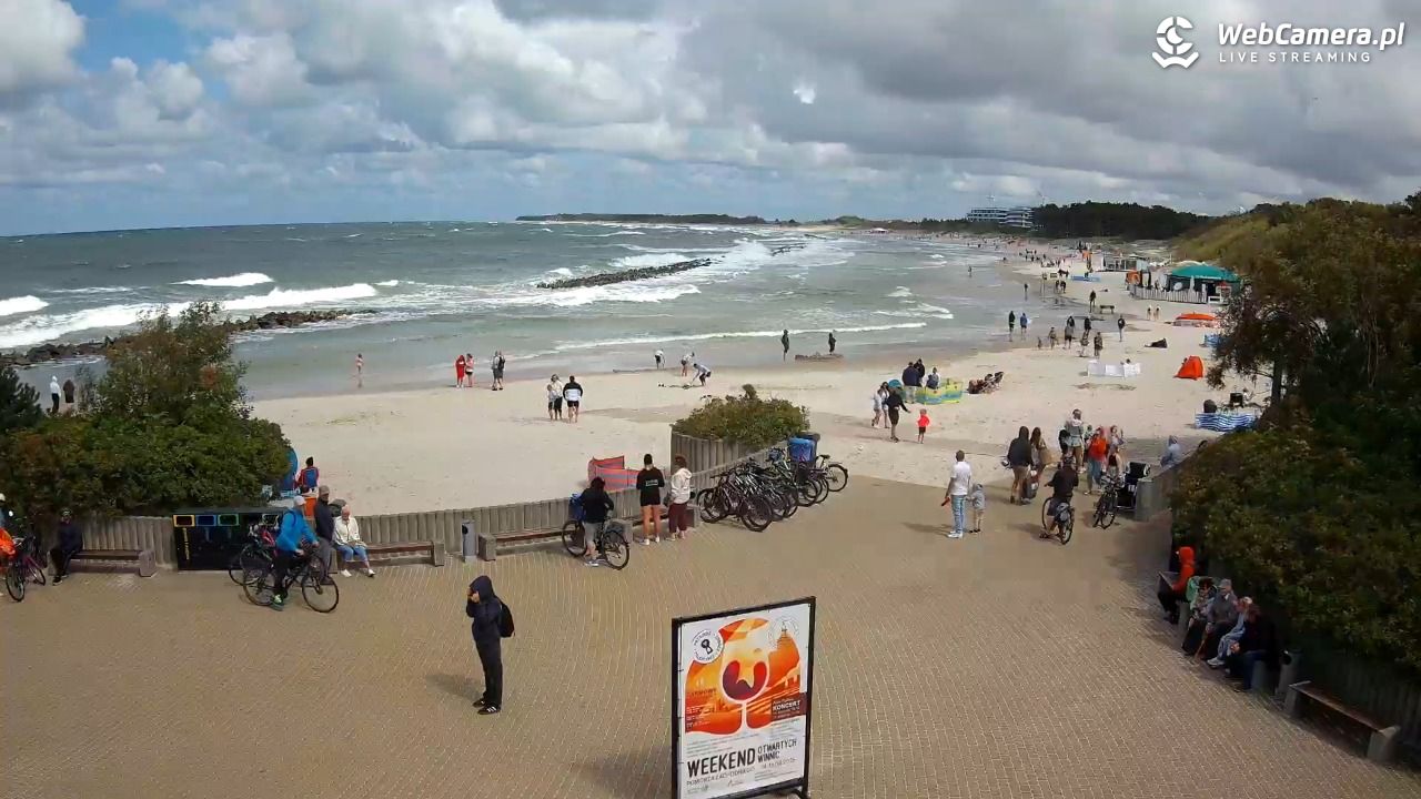 DARŁOWO - widok na plażę wschodnią - 11 sierpień 2026, 13:05