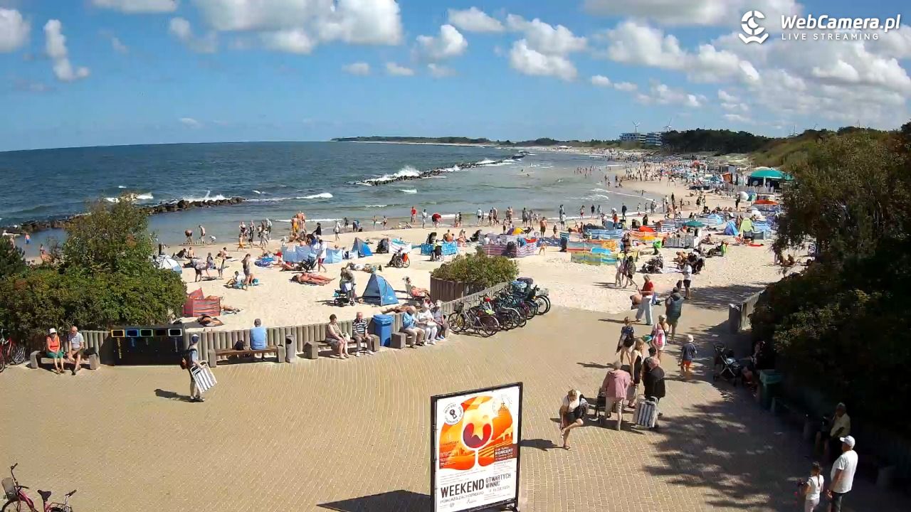 DARŁOWO - widok na plażę wschodnią - 12 sierpień 2026, 11:45