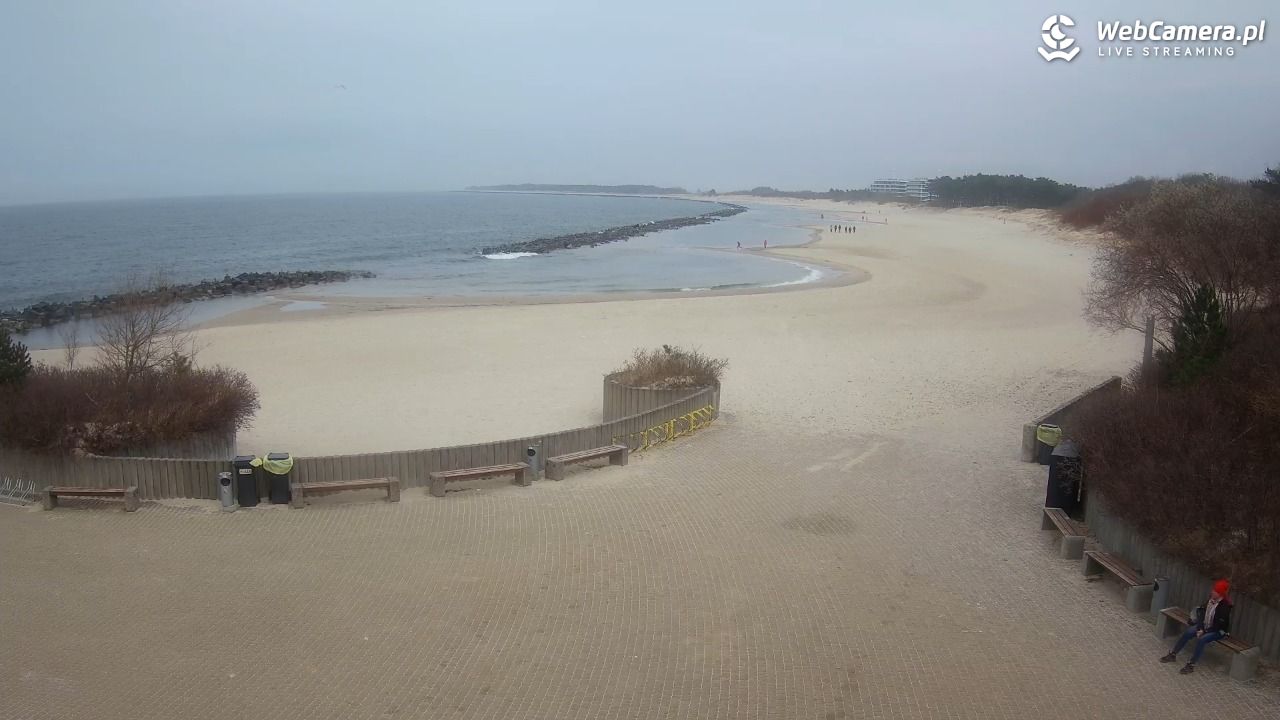 DARŁOWO - widok na plażę wschodnią - 15 marzec 2026, 13:07