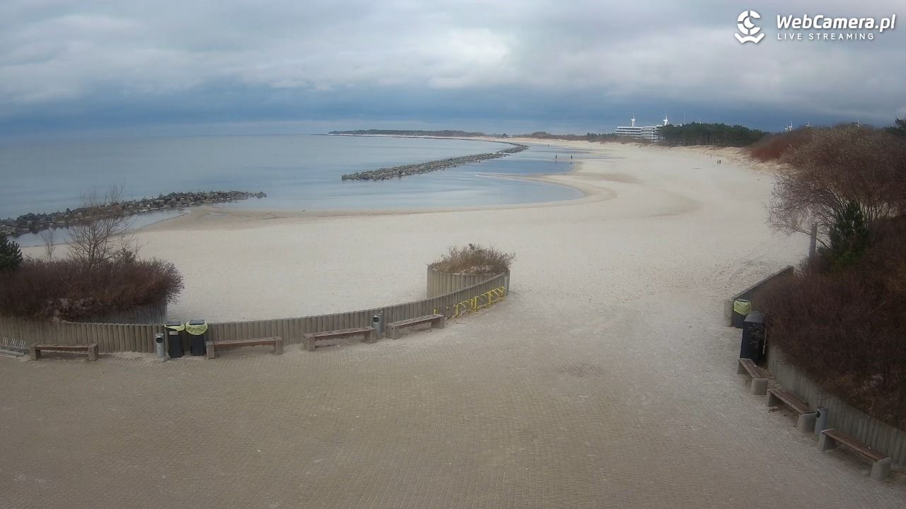 DARŁOWO - widok na plażę wschodnią - 16 marzec 2026, 15:20