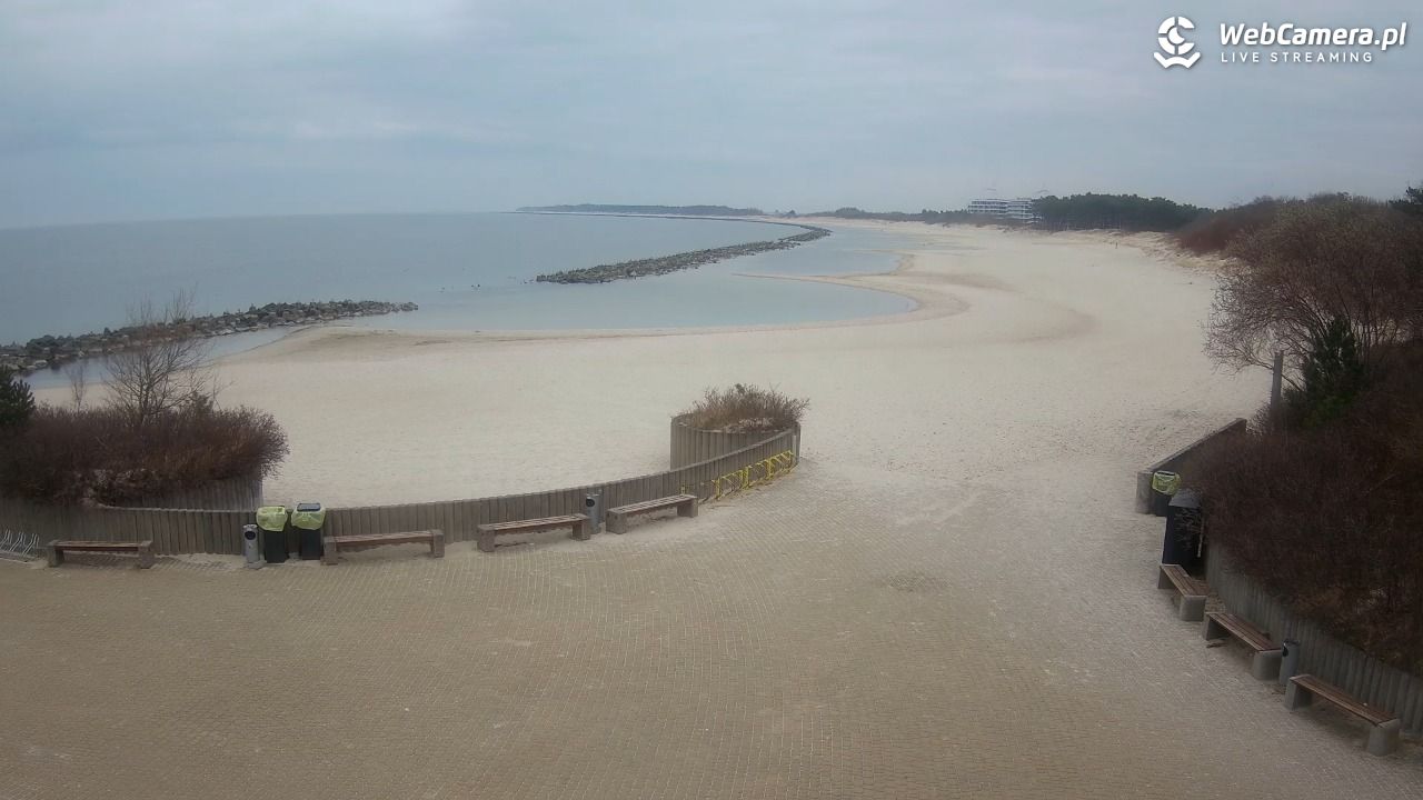 DARŁOWO - widok na plażę wschodnią - 19 marzec 2026, 13:15