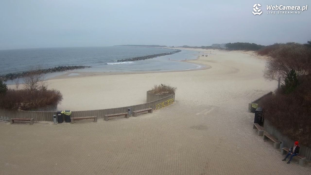 DARŁOWO - widok na plażę wschodnią - 15 marzec 2026, 13:07