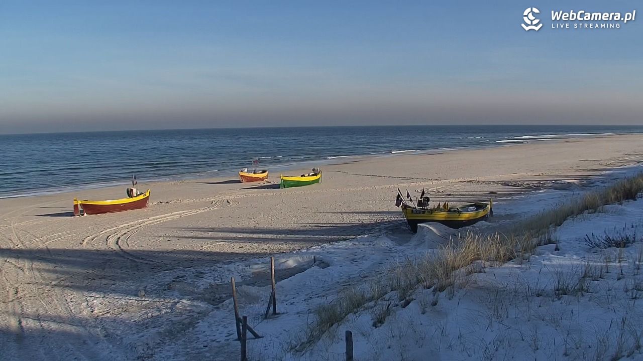DĘBKI - widok na plażę - 19 styczeń 2026, 11:35