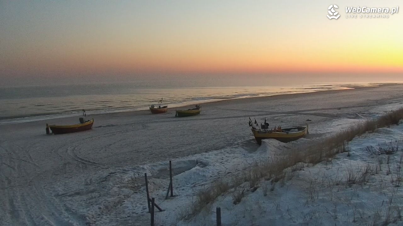 DĘBKI - widok na plażę - 20 styczeń 2026, 07:24