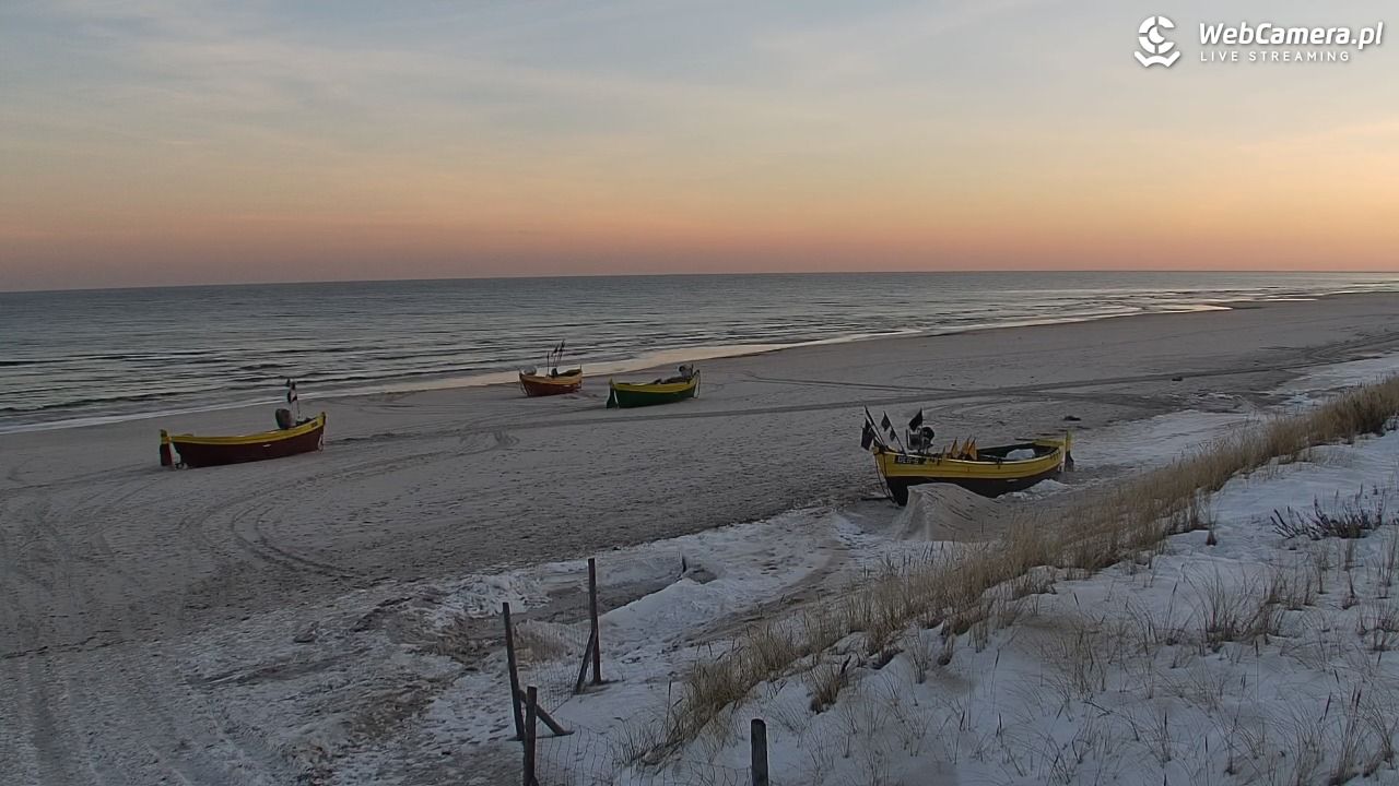 DĘBKI - widok na plażę - 18 styczeń 2026, 08:21