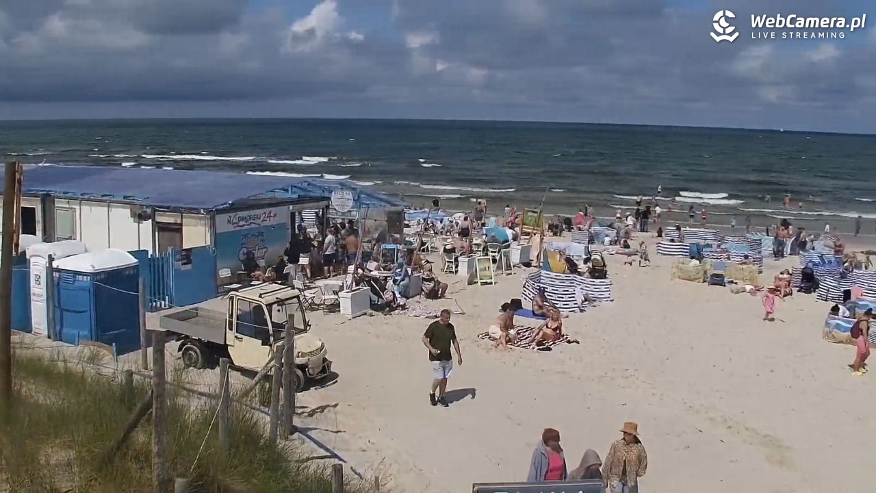 DĘBKI - widok na plażę - 23 lipiec 2026, 13:03