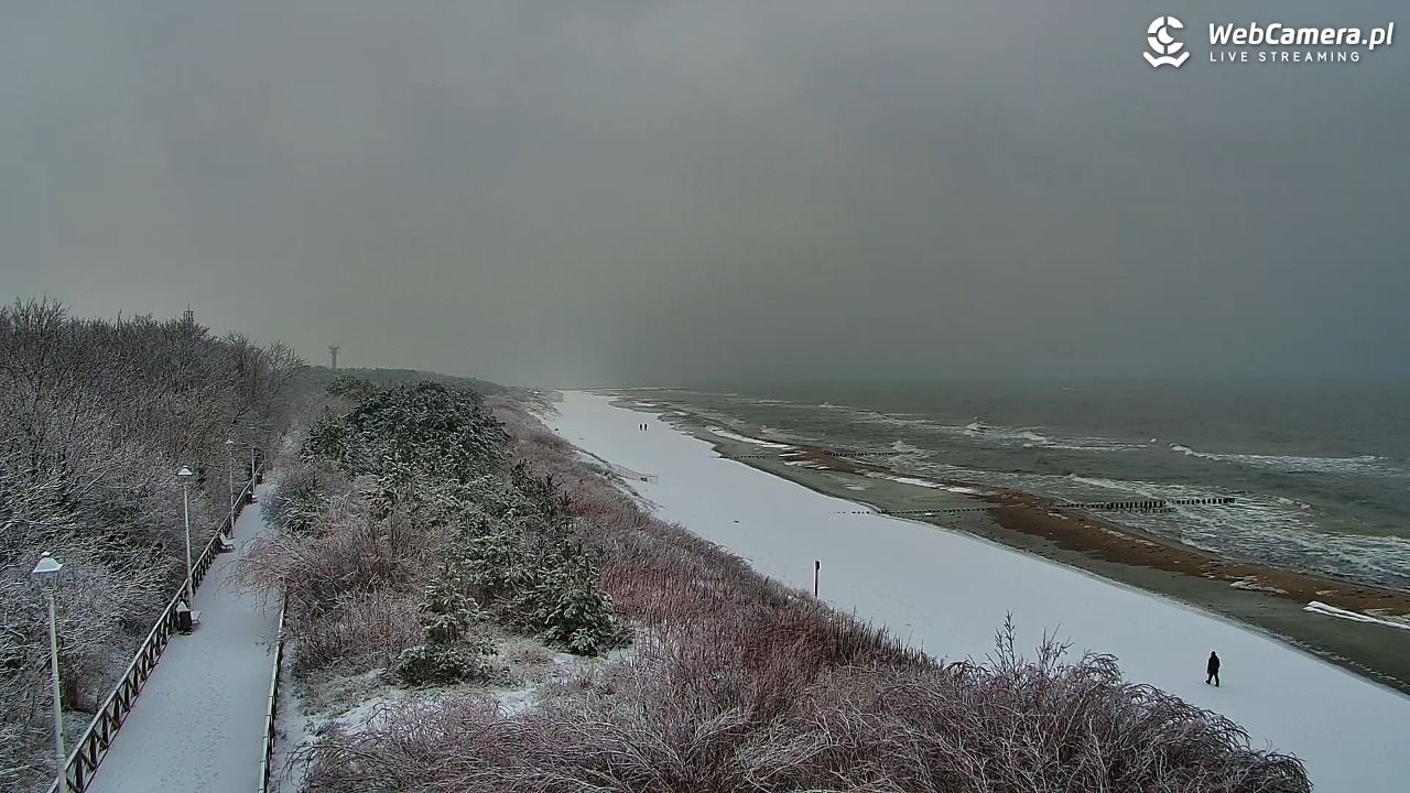 DZIWNÓW  - widok na plażę - 27 styczeń 2026, 10:57