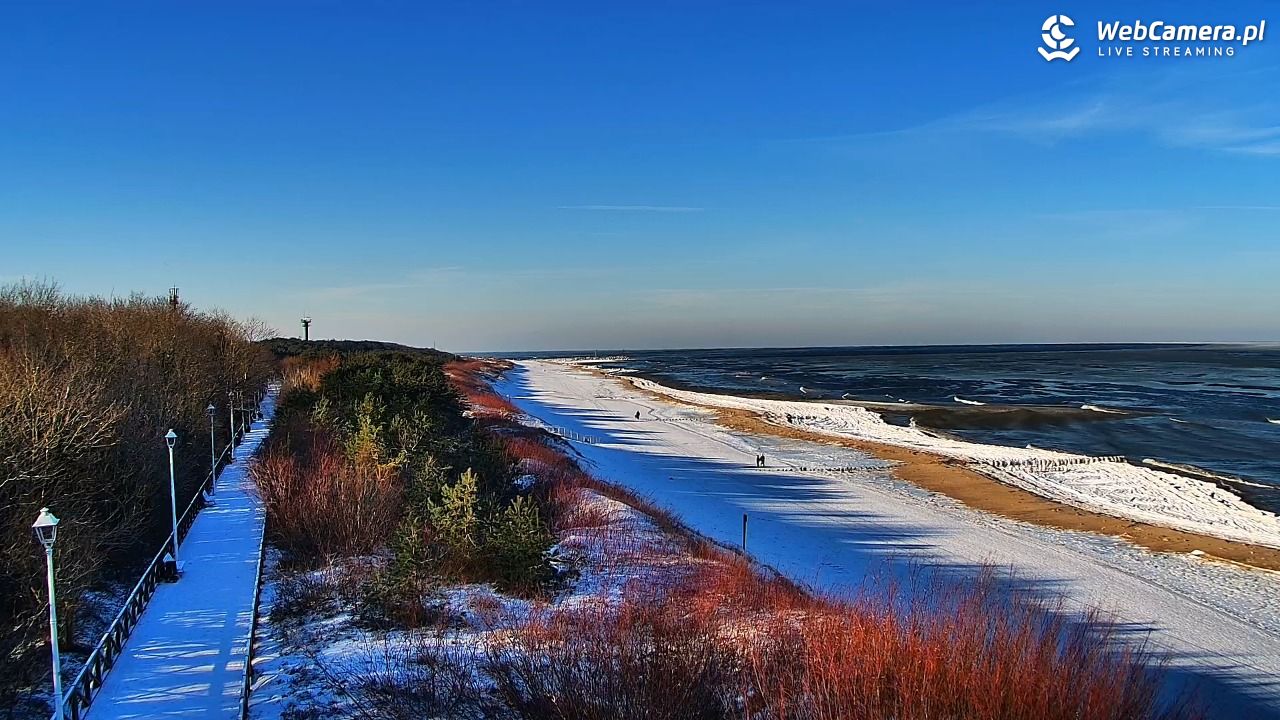 DZIWNÓW  - widok na plażę - 02 luty 2026, 10:45