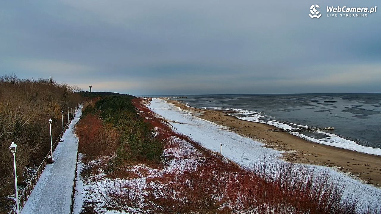 DZIWNÓW  - widok na plażę - 16 luty 2026, 08:57
