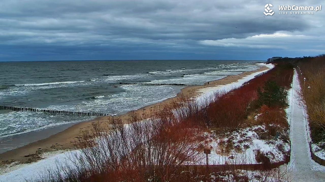 DZIWNÓW  - widok na plażę - 14 luty 2026, 08:02