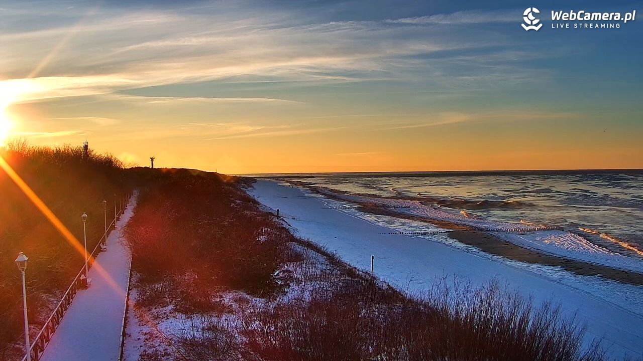 DZIWNÓW  - widok na plażę - 01 luty 2026, 16:10