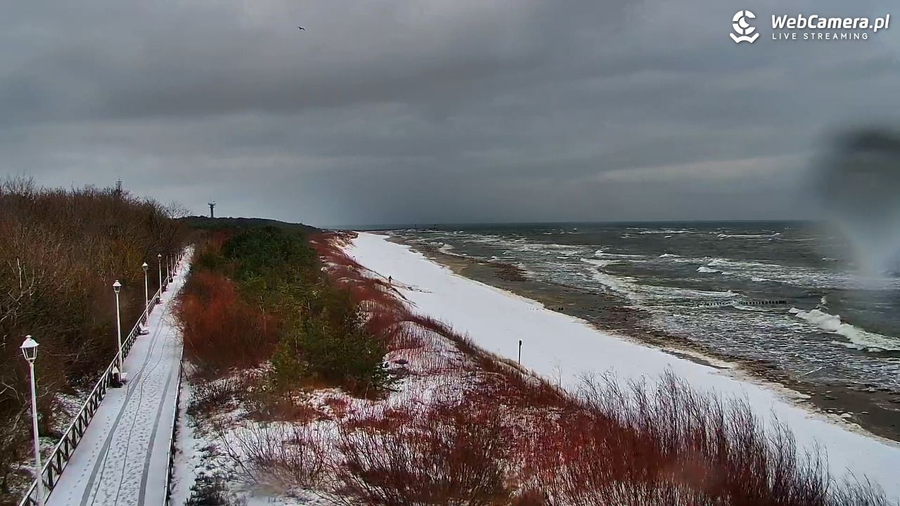 DZIWNÓW  - widok na plażę - 13 luty 2026, 10:09