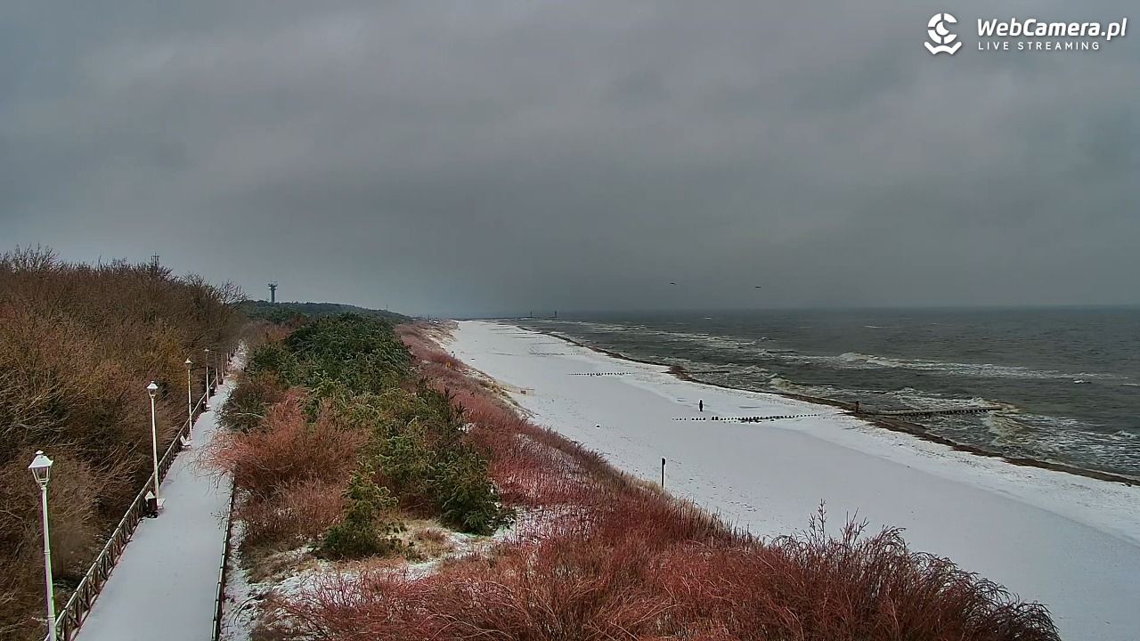 DZIWNÓW  - widok na plażę - 26 styczeń 2026, 13:09