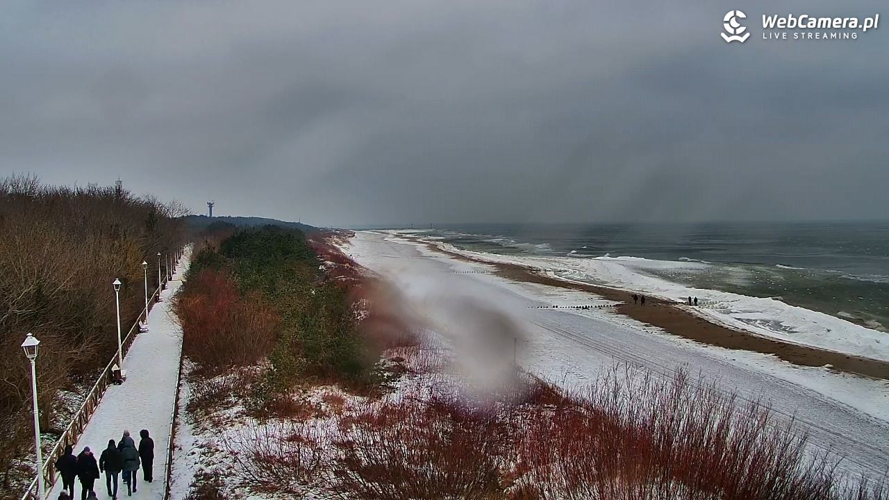 DZIWNÓW  - widok na plażę - 05 luty 2026, 10:45