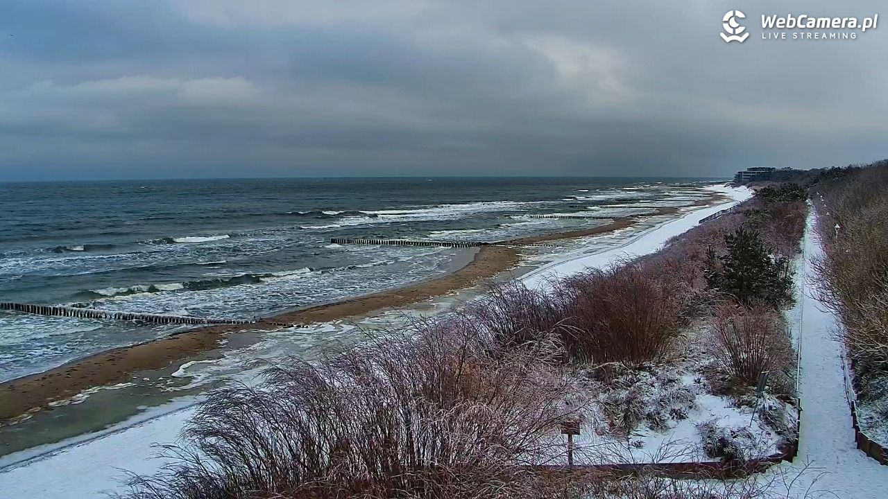 DZIWNÓW  - widok na plażę - 29 styczeń 2026, 10:45