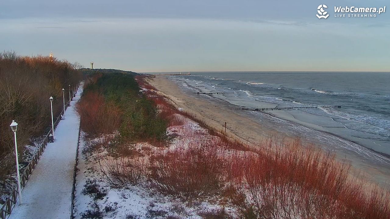 DZIWNÓW  - widok na plażę - 12 styczeń 2026, 09:01