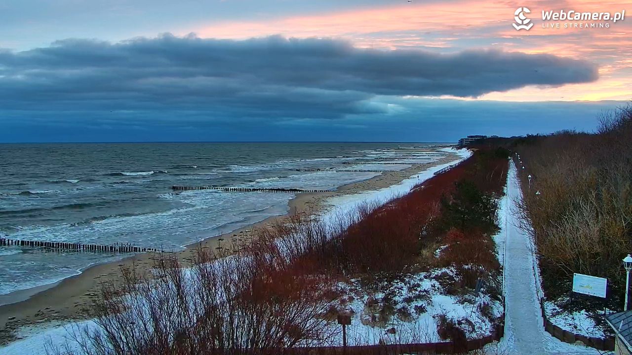 DZIWNÓW  - widok na plażę - 14 luty 2026, 07:23