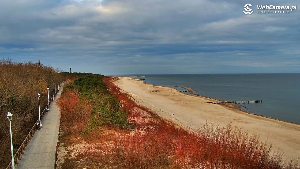 DZIWNÓW  - widok na plażę - 02 marzec 2026, 08:00