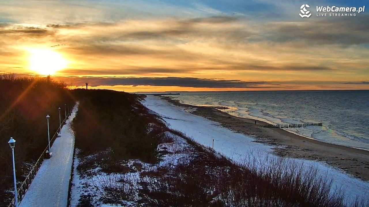 DZIWNÓW  - widok na plażę - 15 luty 2026, 16:40