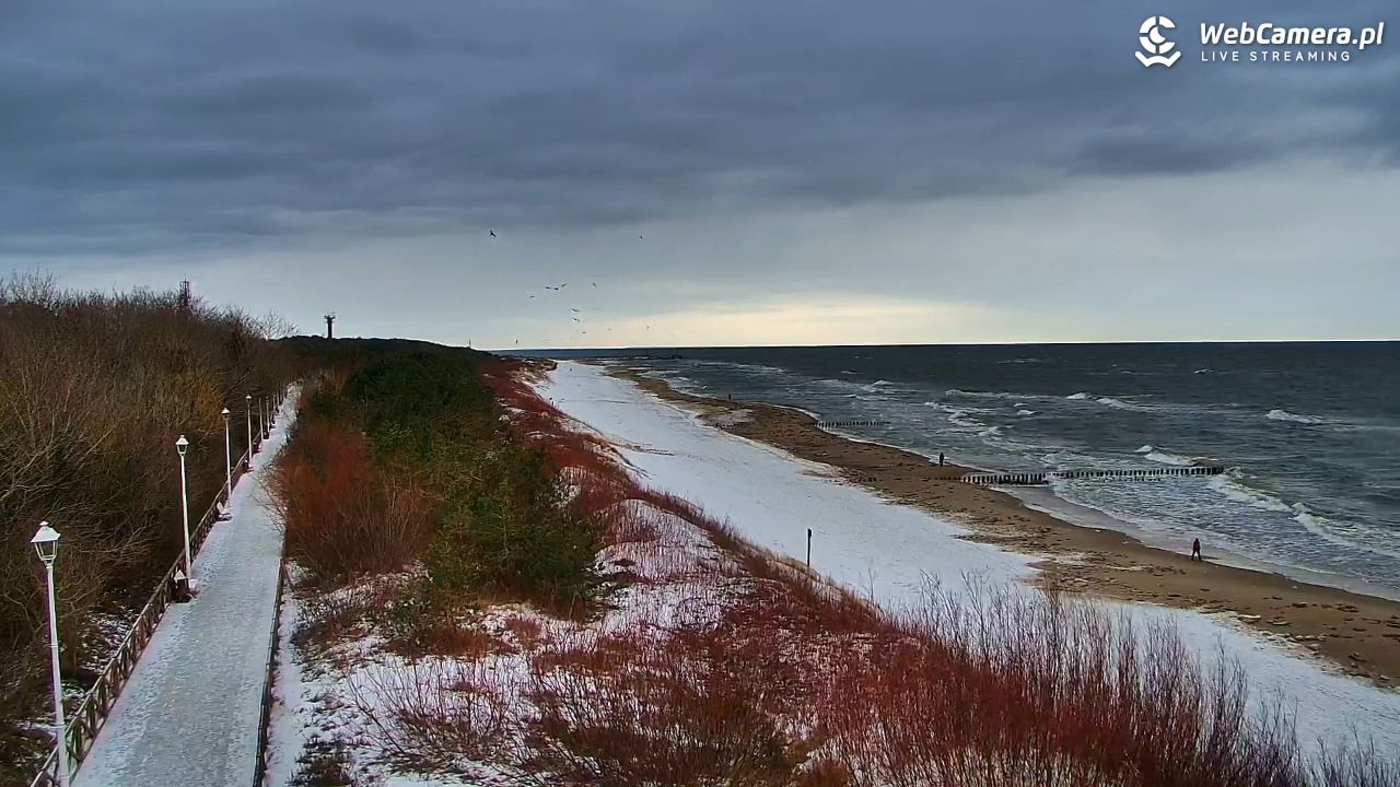 DZIWNÓW  - widok na plażę - 14 luty 2026, 09:30