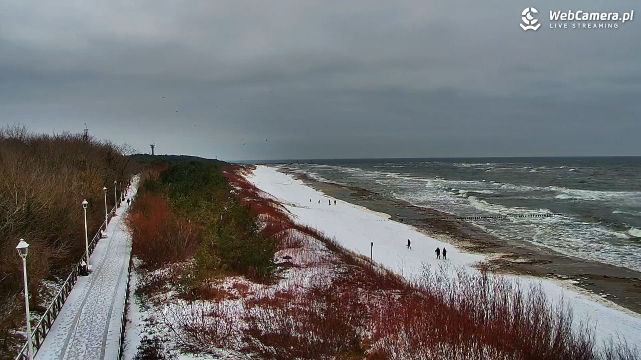 DZIWNÓW  - widok na plażę - 13 luty 2026, 12:33