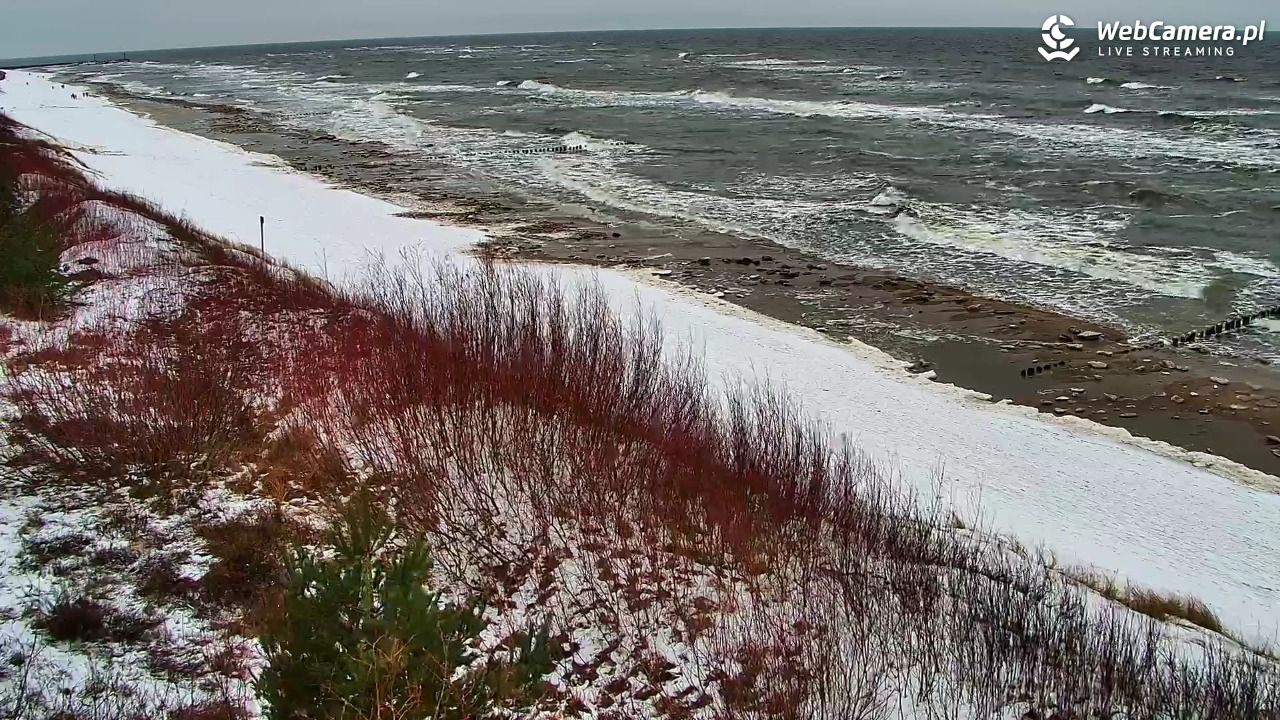 DZIWNÓW  - widok na plażę - 13 luty 2026, 12:53